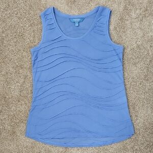 Simply Vera Vera Wang Ocean Blue Textured Tank